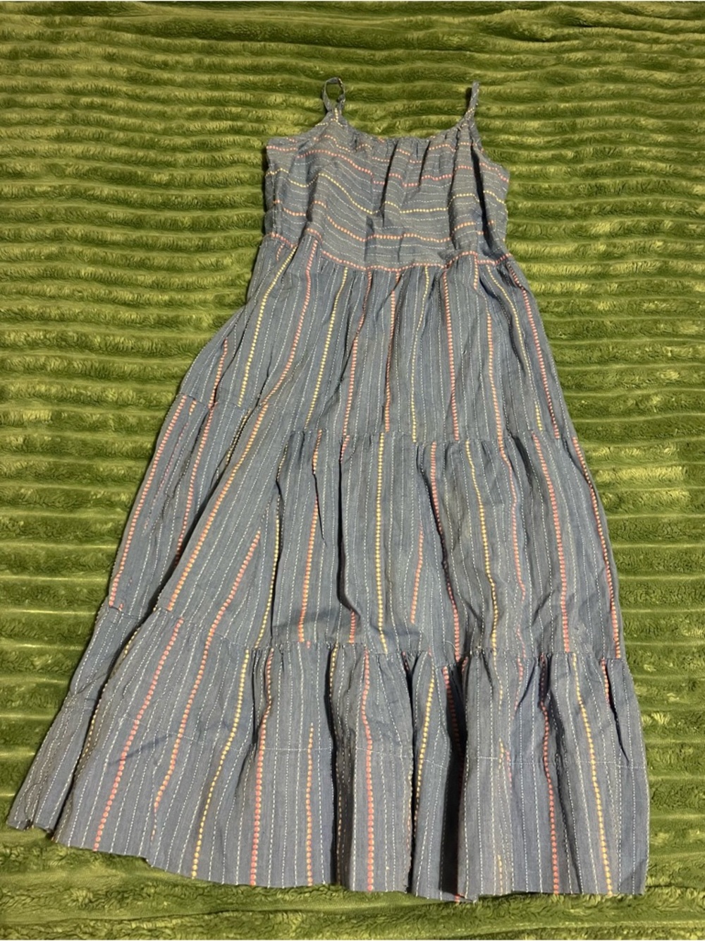 Cat & Jack Blue Stripe Tiered Sundress